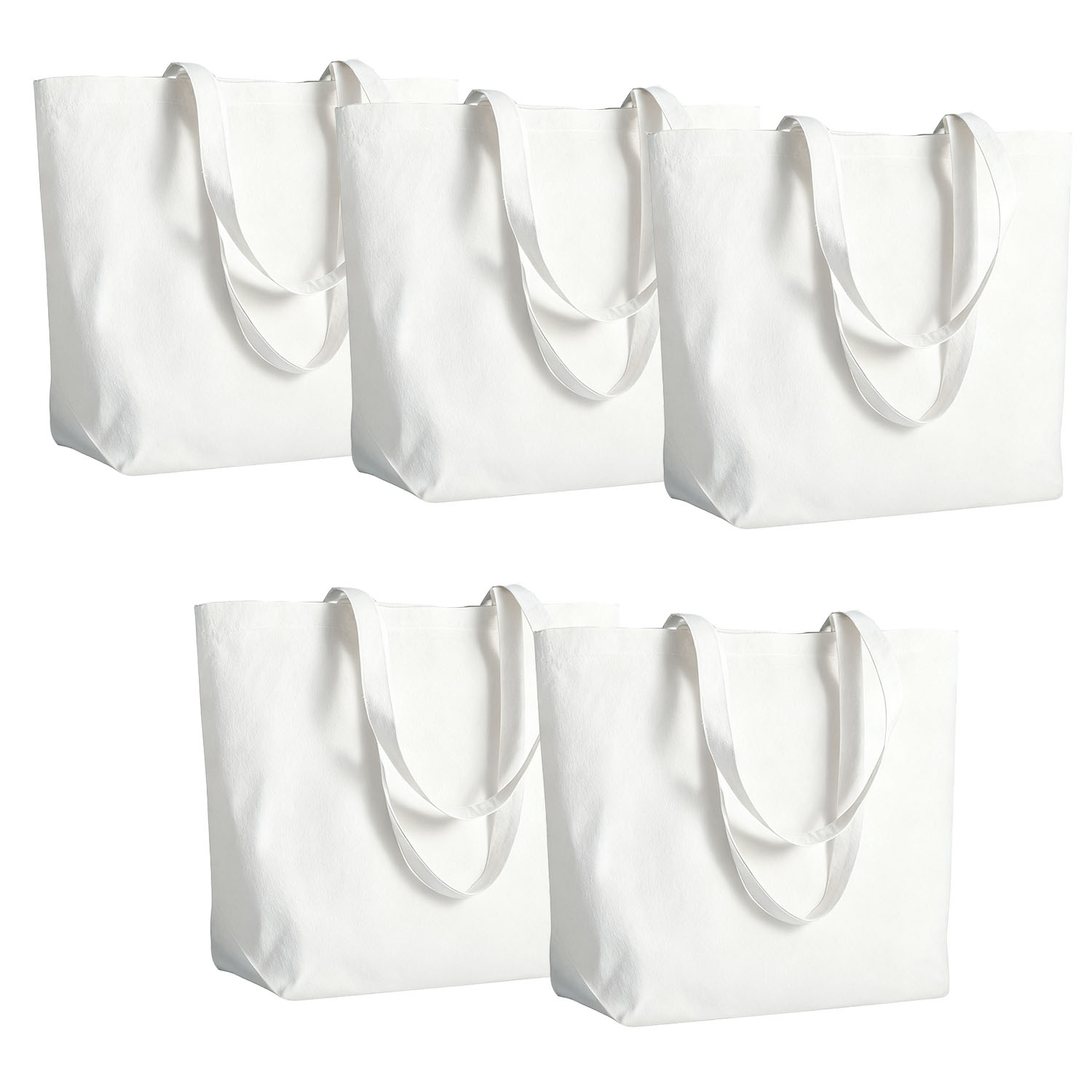 Tote Bag Sublimation - 5 قطع من حقائب اليد القماشية