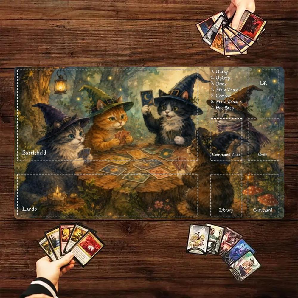 Door Mat Blank - بساط لعب كبير TCG بتصميم قطط