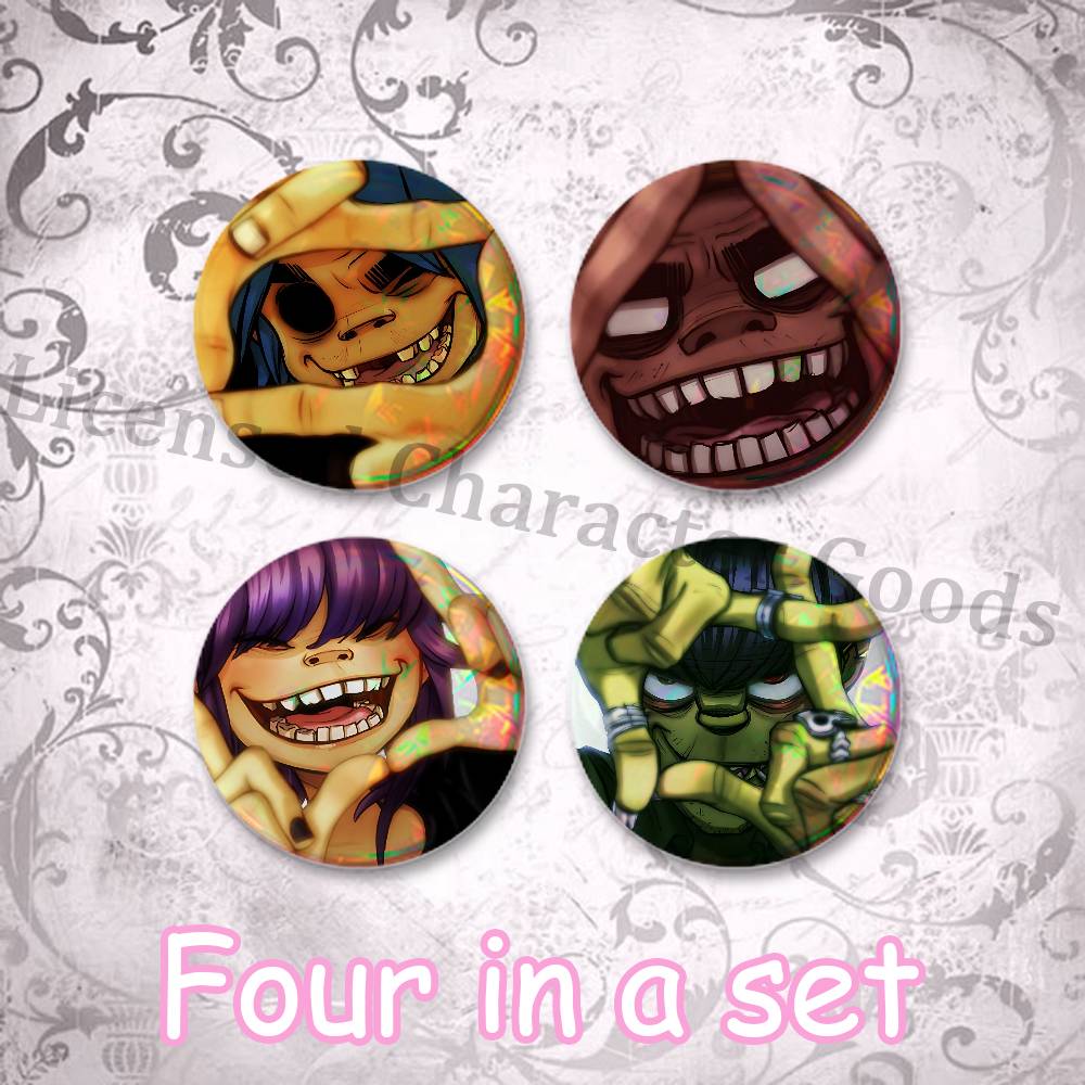 Button Badge Blank - G-GorillazES شارات تشيباي 25 مم، مجموعة