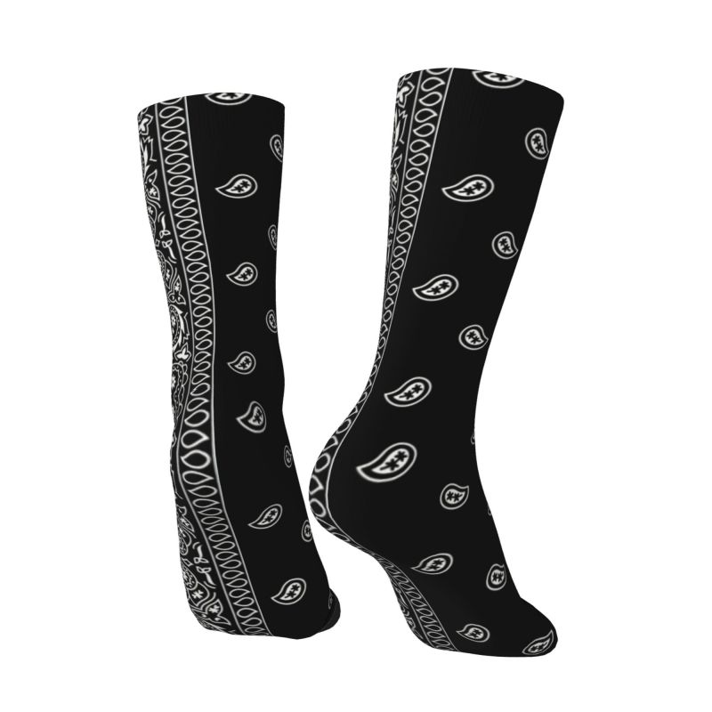 بيزلي طباعة الجوارب طاقم مطاطي - مراجعة Bandana Blank White وسعره