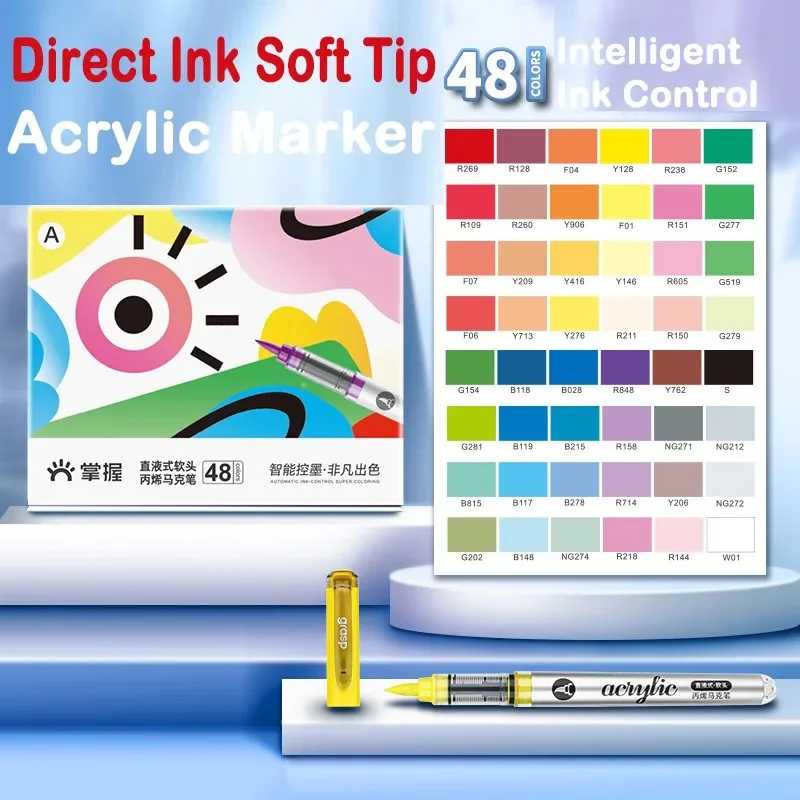 GRASP 120/1 ألوان ماركر أكريلي - مراجعة Copic Marker Sketch وسعره