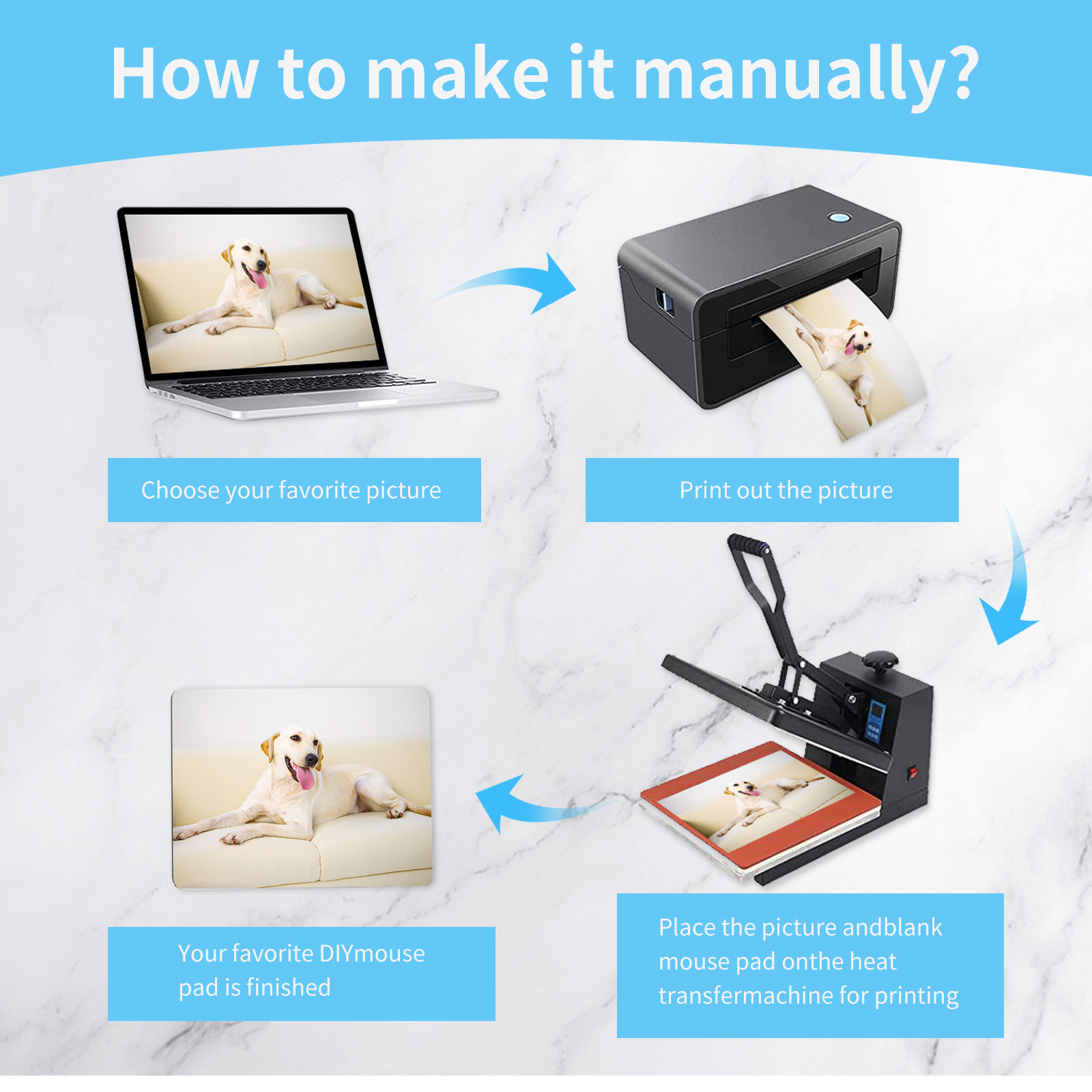 8 قطعة لوحة ماوس التسامي لوحة  - مراجعة Mouse Pad Blank Sublimation وسعره