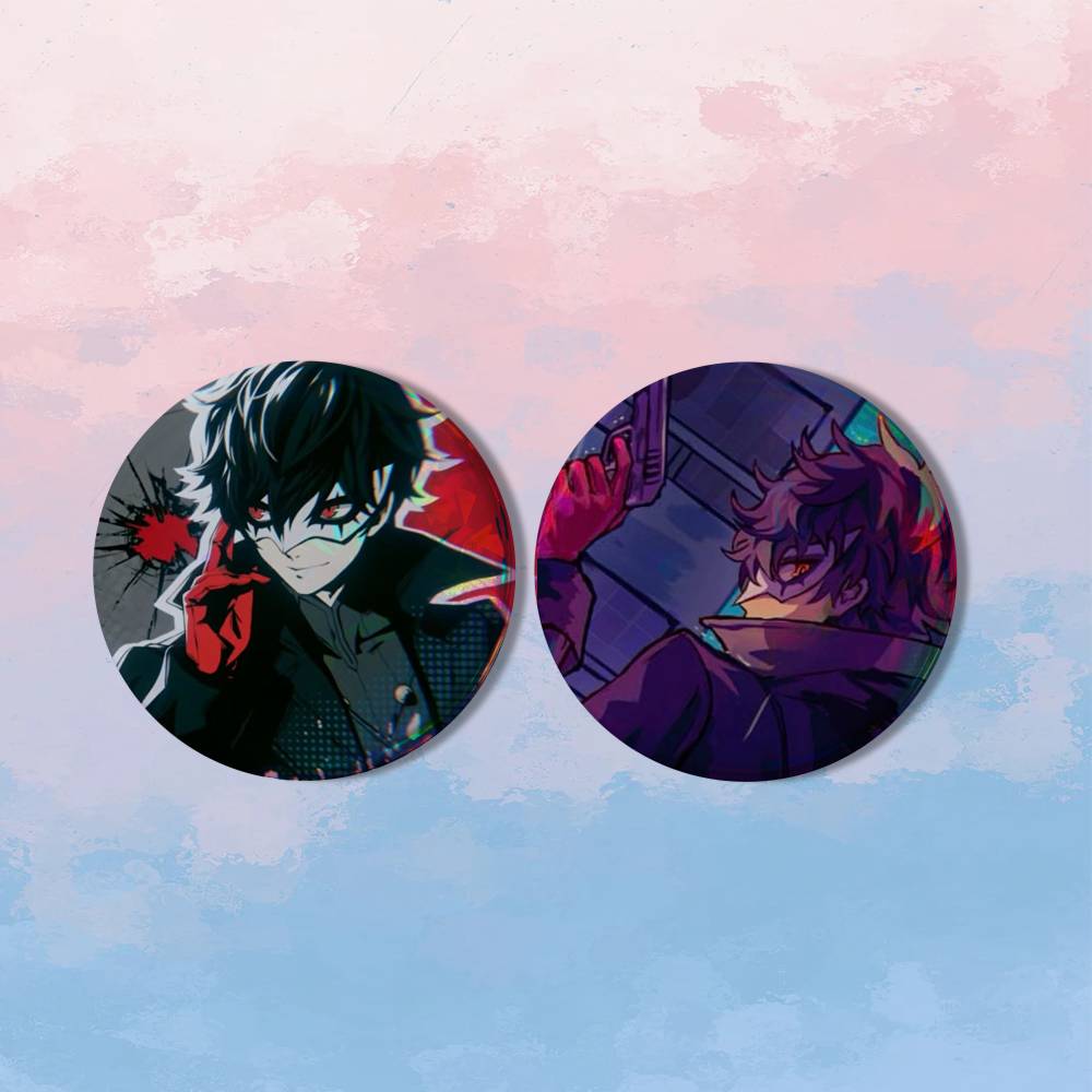 مجموعة شارات شخصية جوكر أماميي - مراجعة Button Badge Blank وسعره